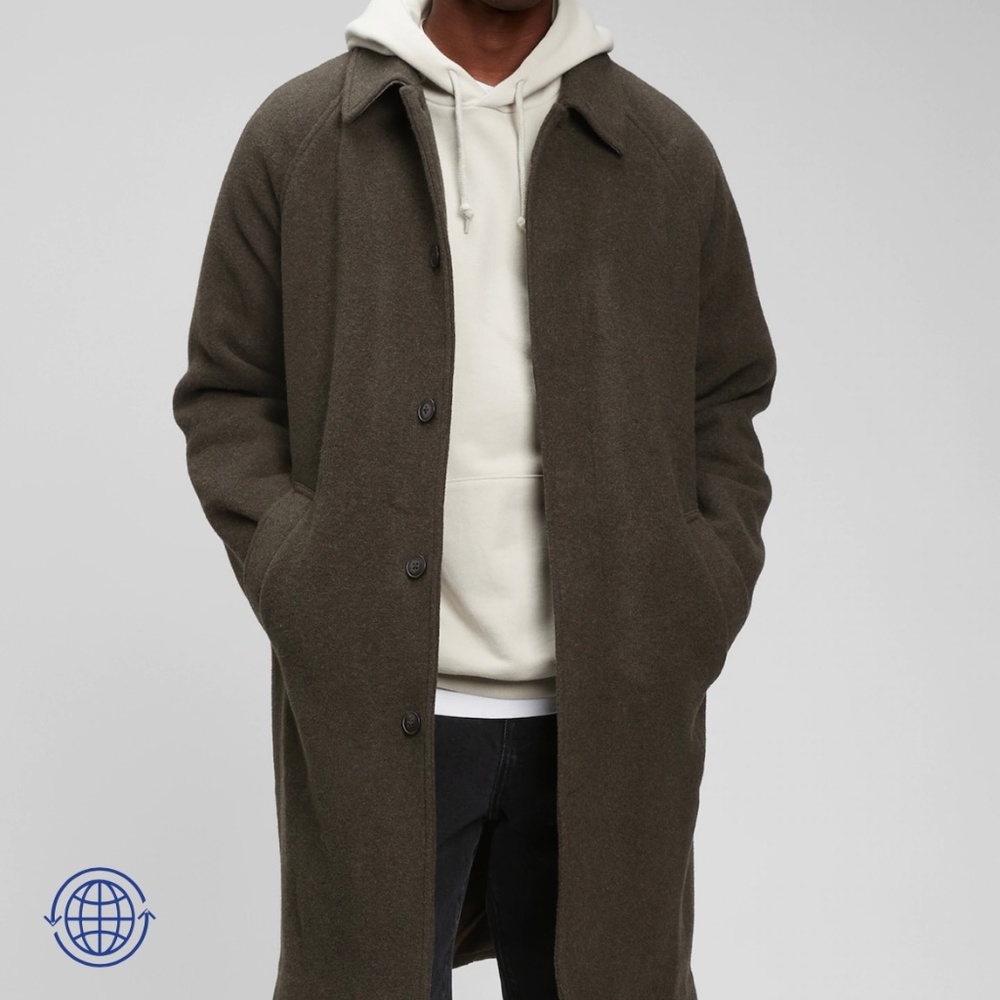 GAP Recycled Wool Raglan Coat NWT
